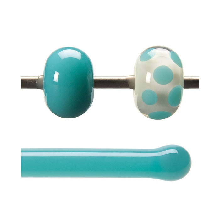 Turquoise Blue Opaque Bullseye Rod 116