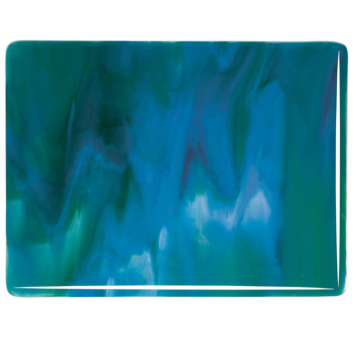 Azure Blue, Jade green and Neo-lavender Transparent Bullseye Sheet Streaky 3045