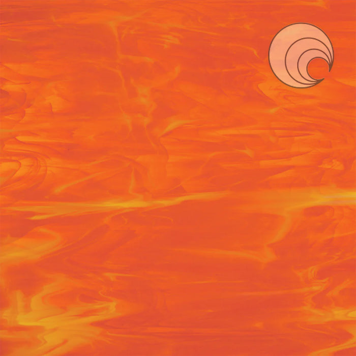 Orange/White, Wispy Smooth Fusible