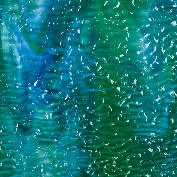 Azure Blue Opal, Jade Green Opal, Neo-lavender Transparent Bullseye Sheet Ripple 3045