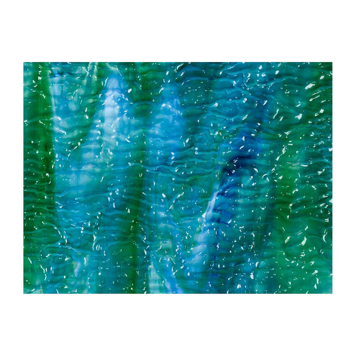 Azure Blue Opal, Jade Green Opal, Neo-lavender Transparent Bullseye Sheet Ripple 3045