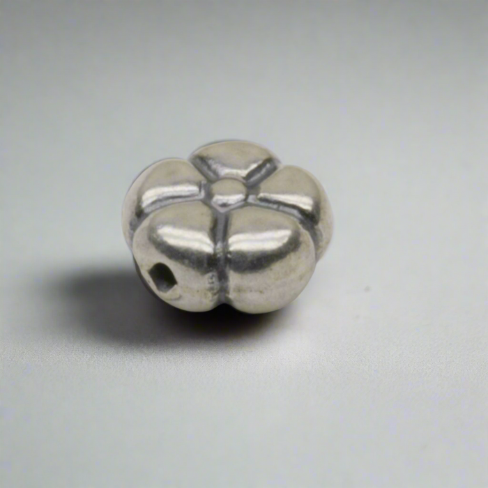 Floral Bead Sterling Silver