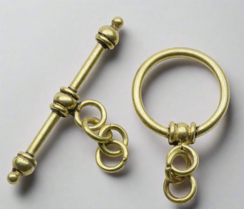 Antiqued Vermeil Rope Toggle