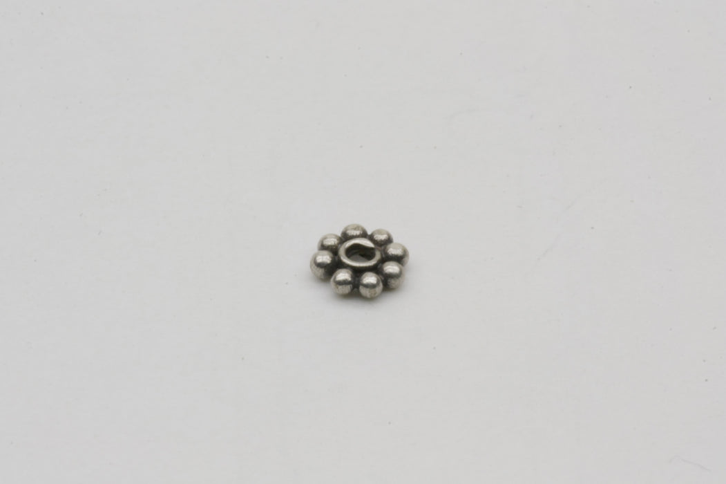 Daisy Flower Bead Spacer Sterling Silver 5mm