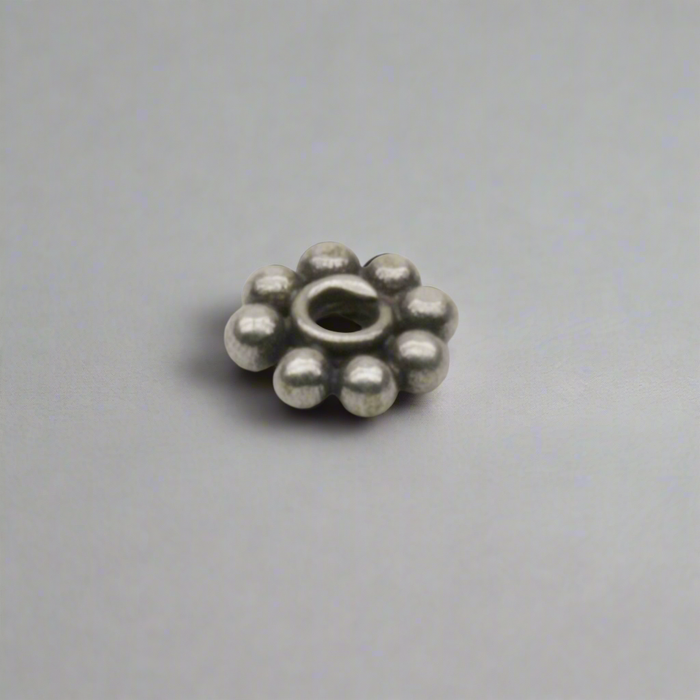 Daisy Flower Bead Spacer Sterling Silver 5mm