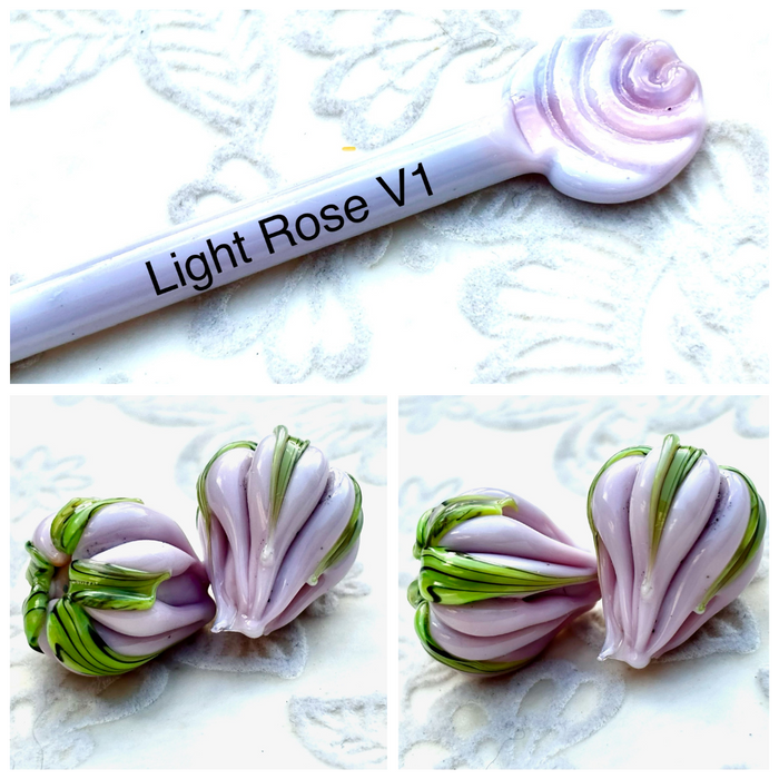 Light Rose V1 Opaque Vetrofond Rod 260