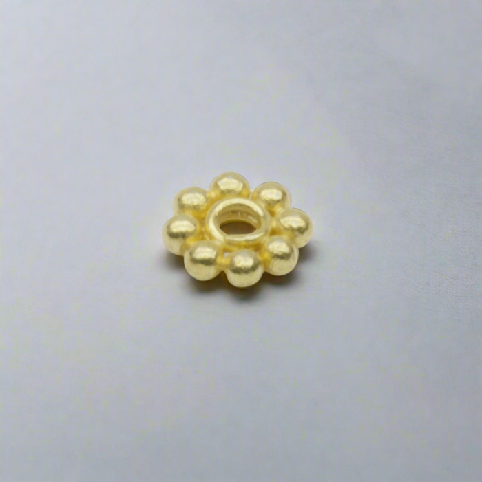 Vermeil Dotted Flower Bead Spacer 5mm