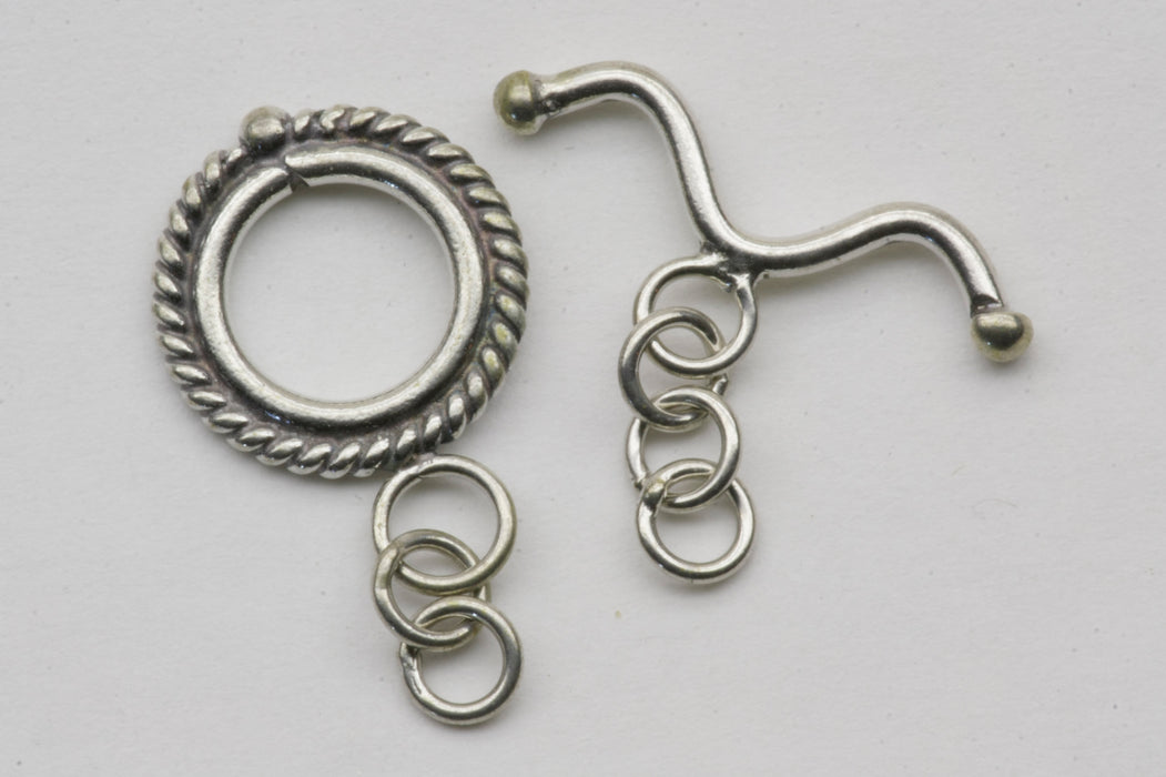 Sterling Silver Rope Toggle