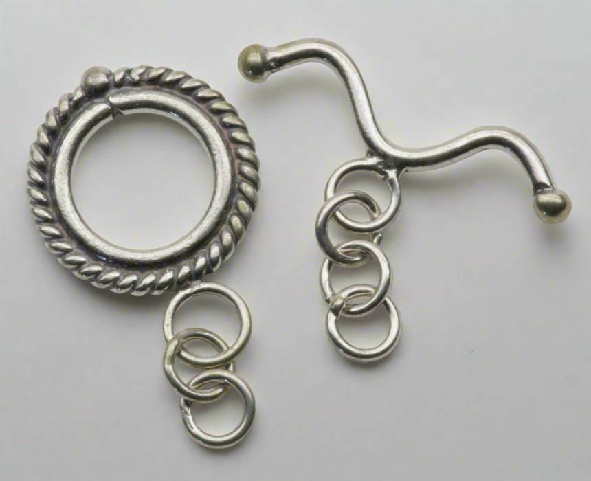 Sterling Silver Rope Toggle