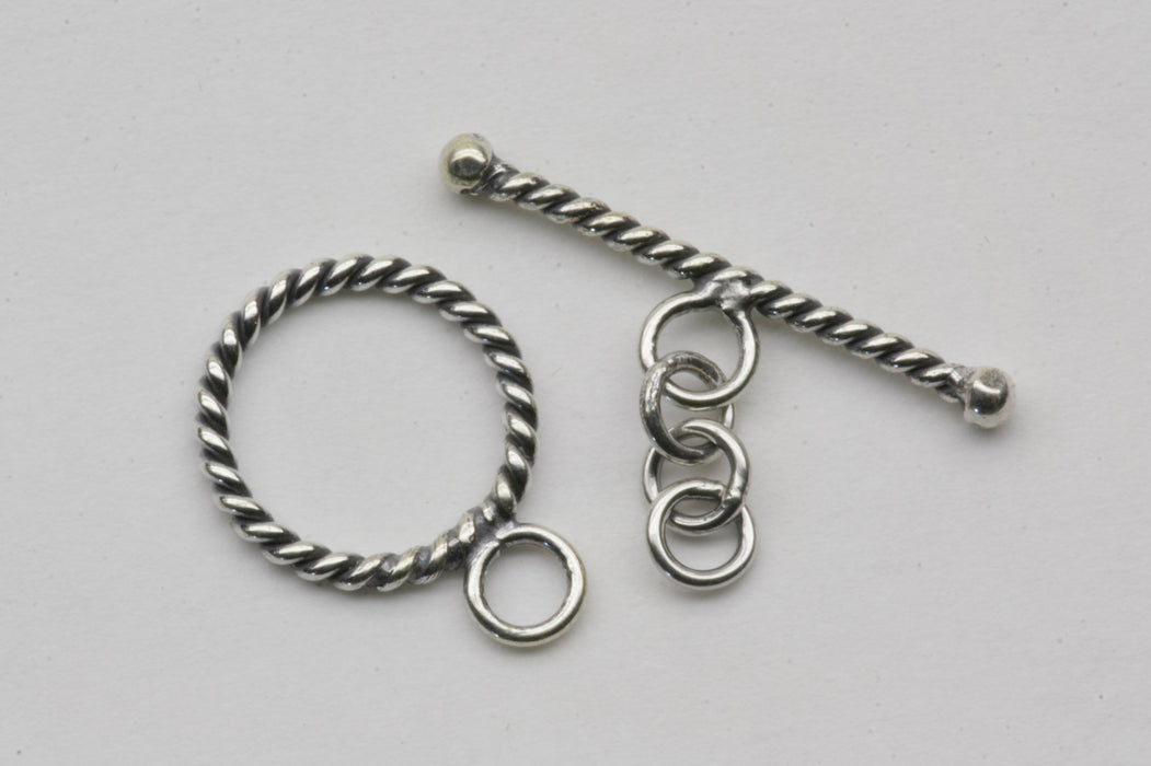 Sterling Silver Rope Toggle