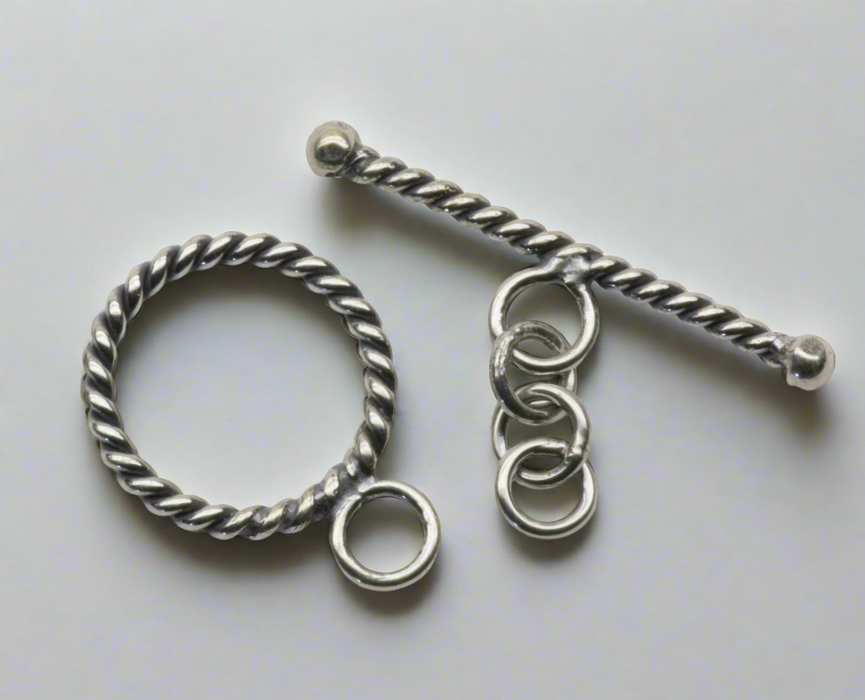 Sterling Silver Rope Toggle