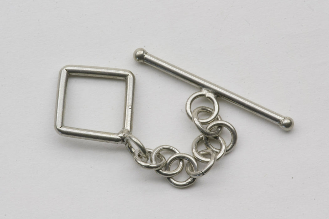 Sterling Silver Diamond-Shape Toggle