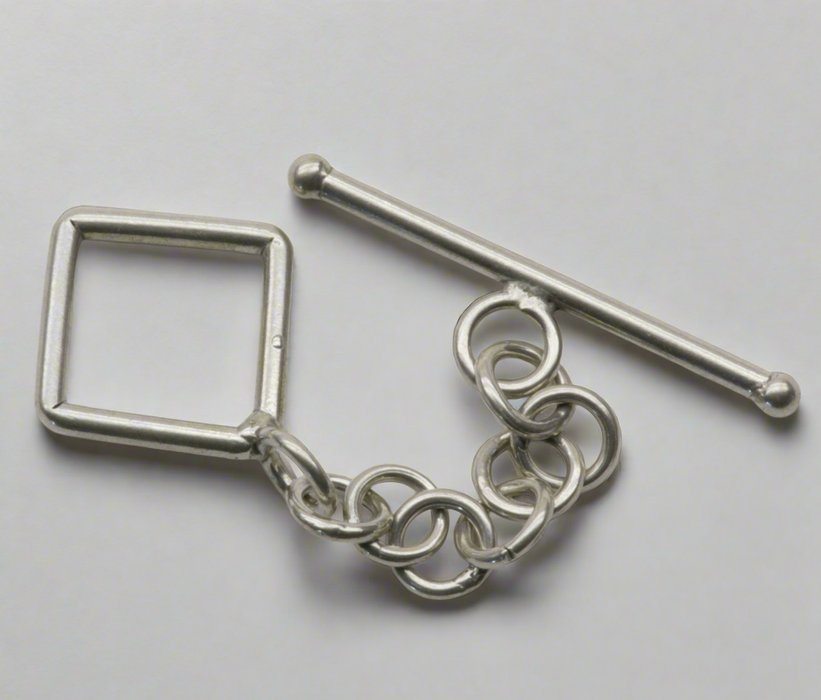 Sterling Silver Diamond-Shape Toggle