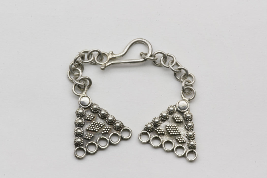 Sterling Silver Multi-Strand Triangle Toggle