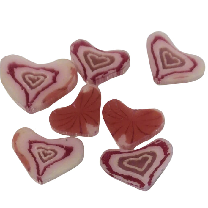 Pink Extra Large Hearts Millefiori Murrine COE090