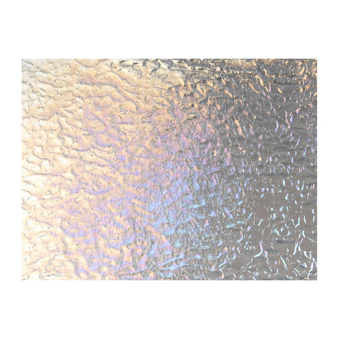 Clear Granite Texture with Rainbow Iridise Transparent Bullseye Half Sheet 071