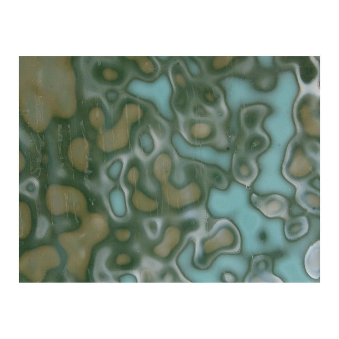 Patina Green Opalescent Mottle Bullseye Sheet 6045