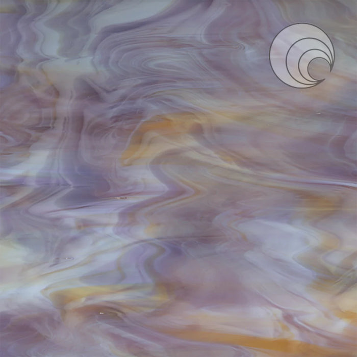 Purple Amber/White, Wispy Transparent Oceanside Sheet 641